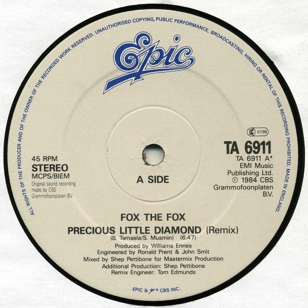 Fox The Fox : Precious Little Diamond (Shep Pettibone Mix) (12")