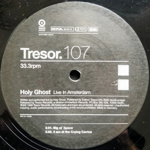 Holy Ghost* : Live In Amsterdam (12")
