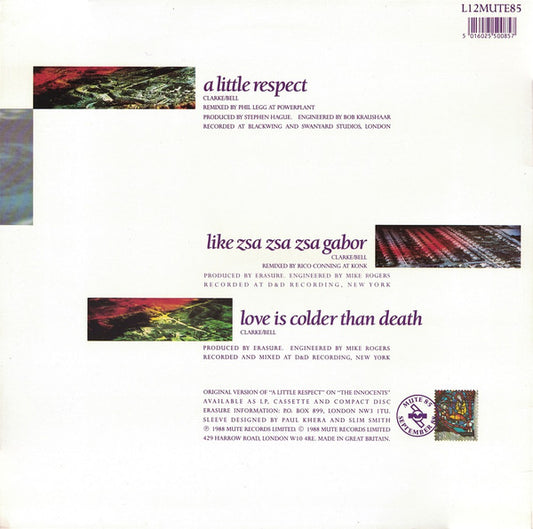Erasure : A Little Respect (Big Train Mix) (12", Single, Ltd)