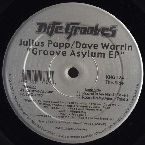 Julius Papp / Dave Warrin* : Groove Asylum EP (12", EP)