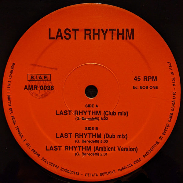 Last Rhythm : Last Rhythm (12", Red)
