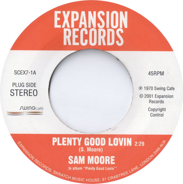Sam Moore : Plenty Good Lovin' (7", Single, Mono, Promo, RE)