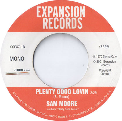 Sam Moore : Plenty Good Lovin' (7", Single, Mono, Promo, RE)