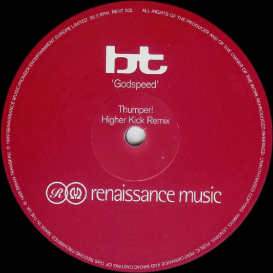 BT : Godspeed (Thumper! Higher Kick Remix) (12", S/Sided)