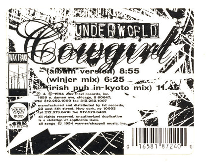 Underworld : Cowgirl (12", Single)