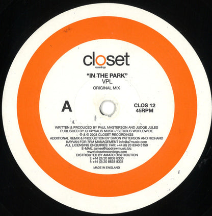 VPL : In The Park (12")