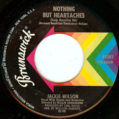 Jackie Wilson : I Get The Sweetest Feeling / Nothing But Heartaches (Keep Haunting Me) (7", Single, M/Print, Pin)