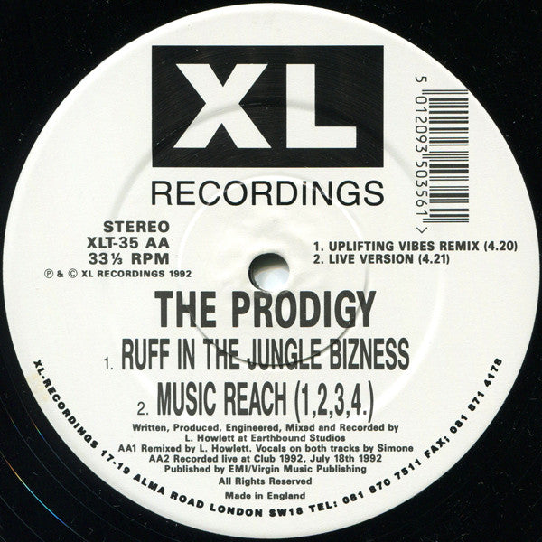 The Prodigy : Out Of Space (12", Single, RE)