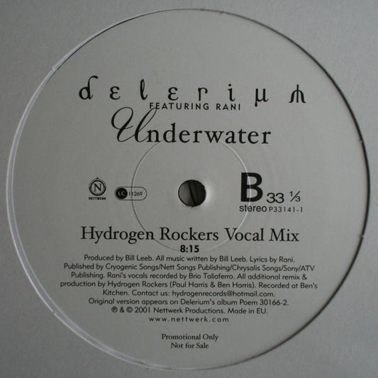 Delerium Featuring Rani : Underwater (12", Promo)