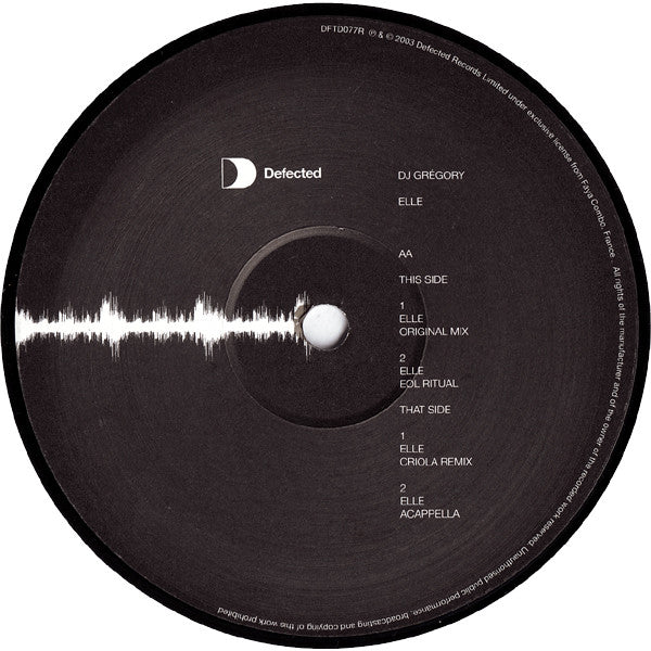 DJ Grégory* : Elle (12")