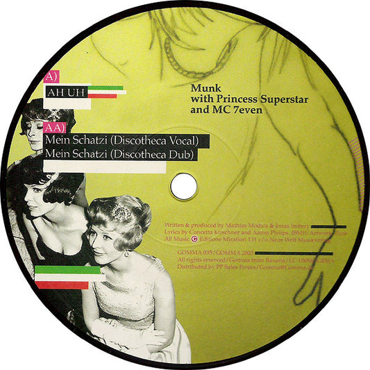 Munk with Princess Superstar and 7Even : Ah Uh / Mein Schatzi (12")