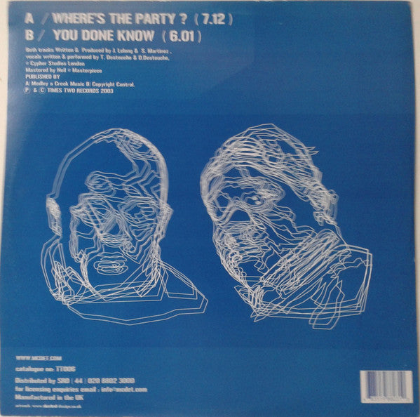 Ragga Twins* & Sketch 'n' Code* : Where's The Party ? / You Done Know (12")