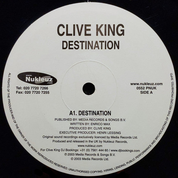 Clive King : Destination (12")