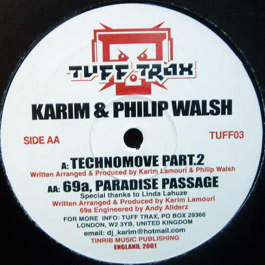 Karim & Phillip Walsh : Technomove Part.2 / 69a, Paradise Passage (12")