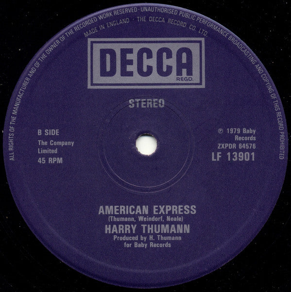 Harry Thumann : Underwater (12")