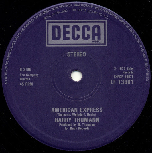 Harry Thumann : Underwater (12")