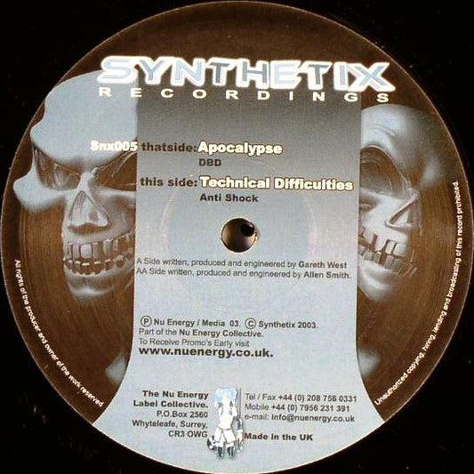 DBD* / Anti Shock : Apocalypse / Technical Difficulties (12")