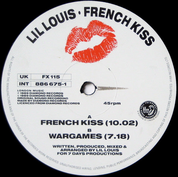 Lil Louis* : French Kiss (12", Single)