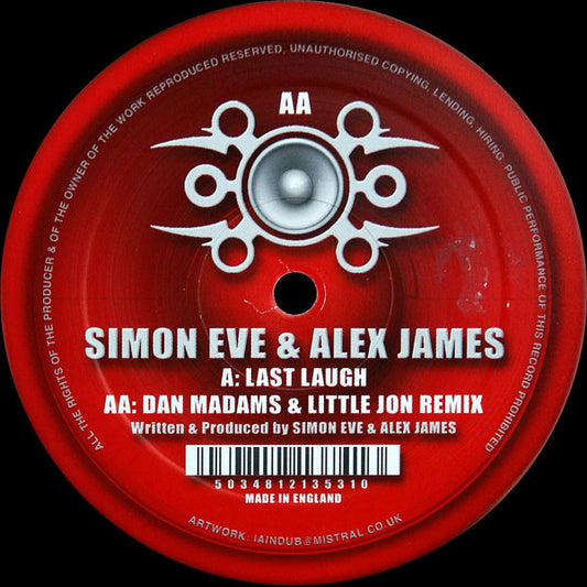 Simon Eve & Alex James : Last Laugh (12")
