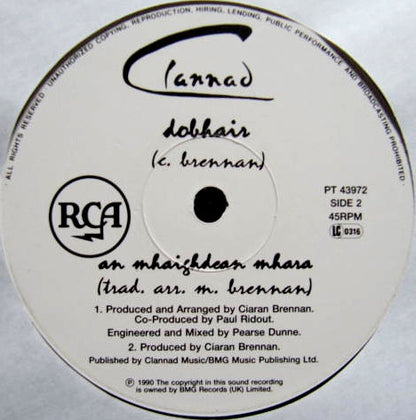 Clannad : In Fortune's Hand (12", Single, Glo)