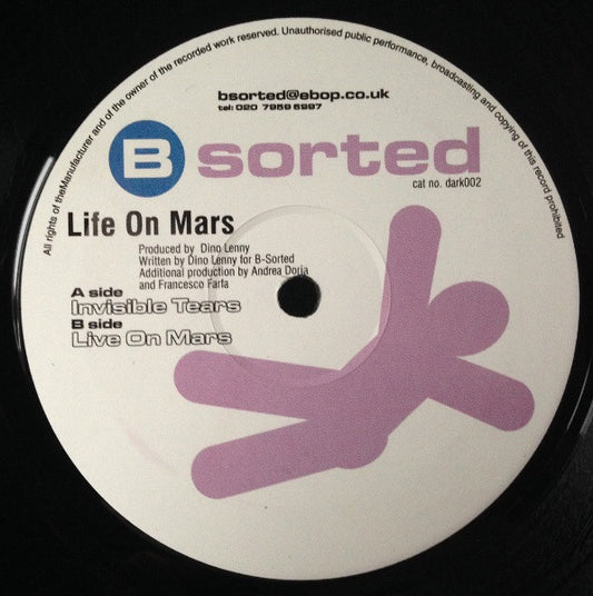 Life On Mars : Invisible Tears / Live On Mars (12")