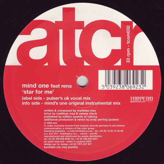 Mind One Feat Rena : Star For Me (12")