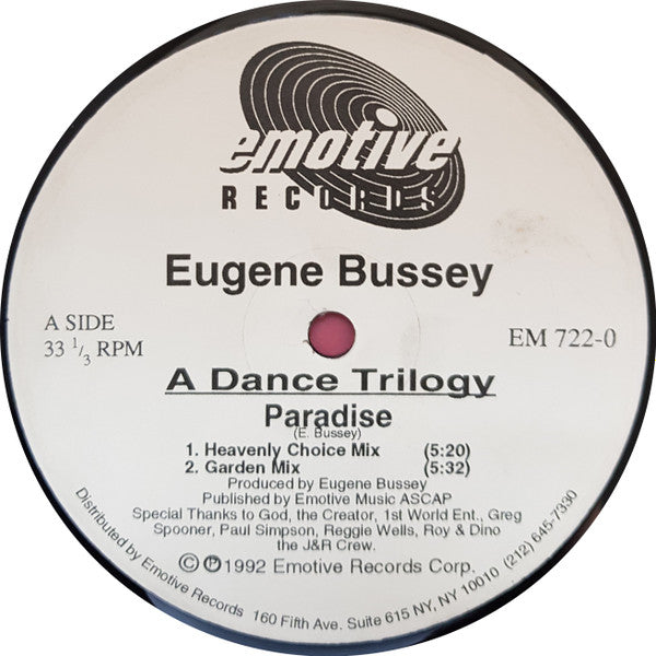 Eugene Bussey : A Dance Trilogy (12")