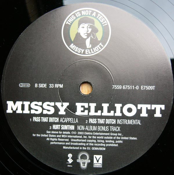 Missy Elliott : Pass That Dutch (12")
