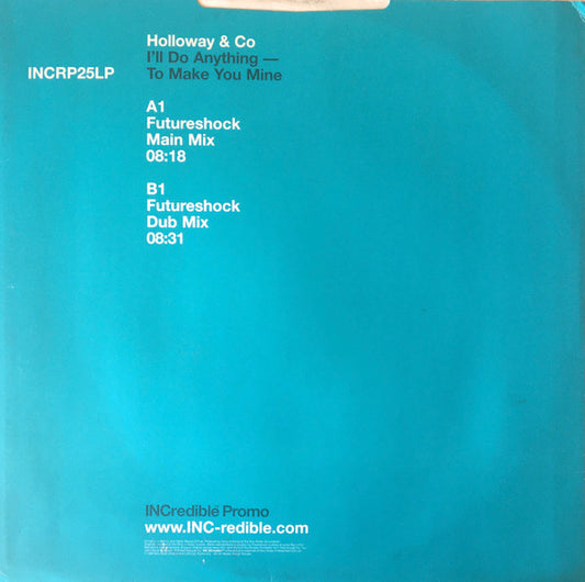 Holloway & Co : I'll Do Anything - To Make You Mine (12", Promo)