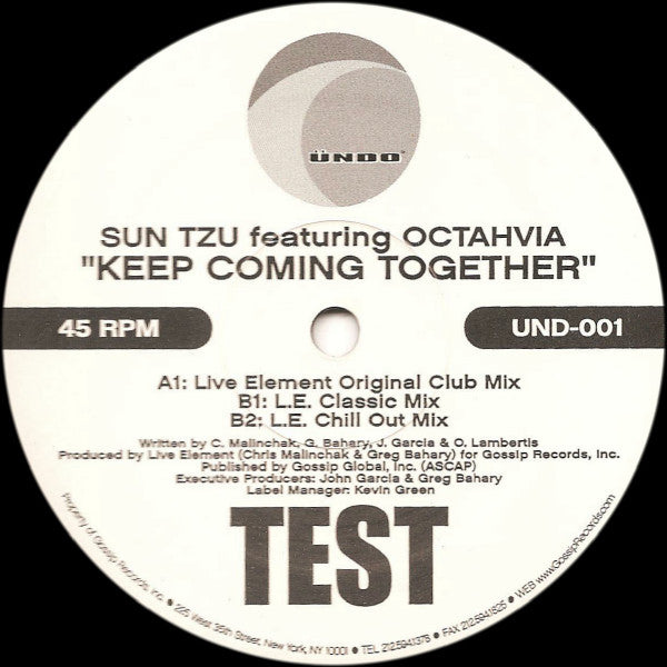 Sun Tzu Featuring Octahvia* : Keep Coming Together (12", TP)