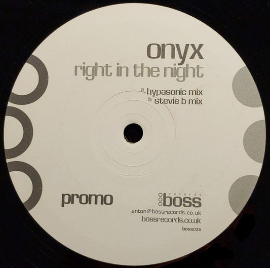 Onyx (2) : Right In The Night (12", Promo)