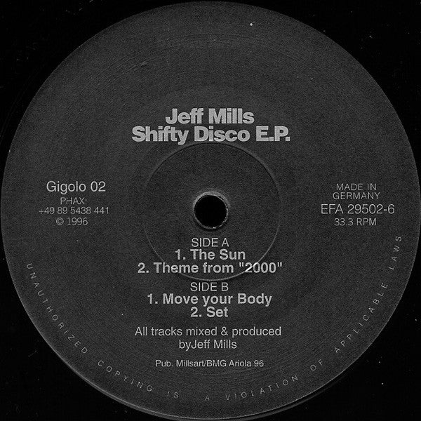 Jeff Mills : Shifty Disco E.P. (12", EP)