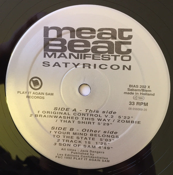 Meat Beat Manifesto : Satyricon (LP, Album + 12" + Ltd)