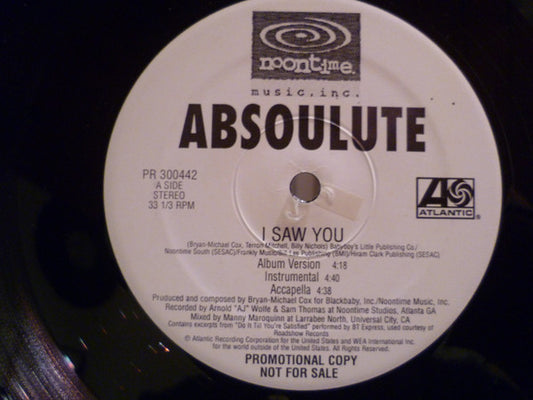 Absoulute : I Saw You (12", Promo)