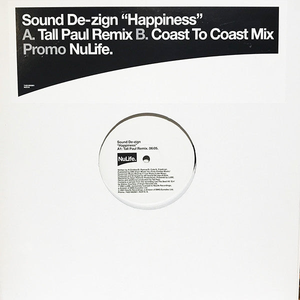 Sound De-zign : Happiness (12", Promo)