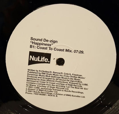 Sound De-zign : Happiness (12", Promo)