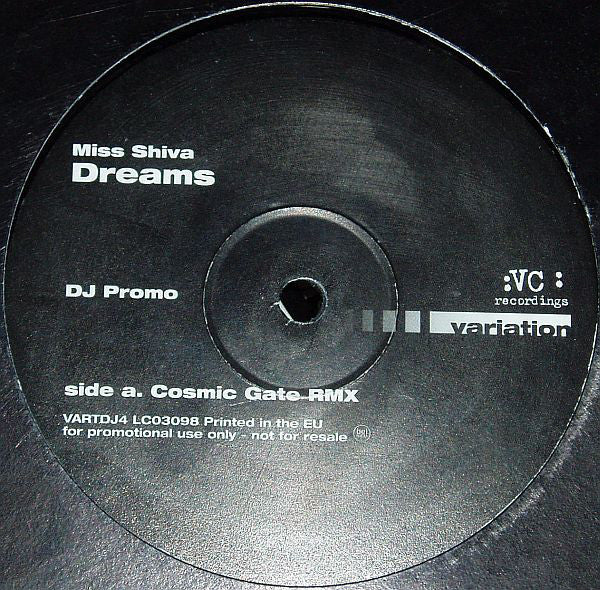 Miss Shiva : Dreams (12", Promo)