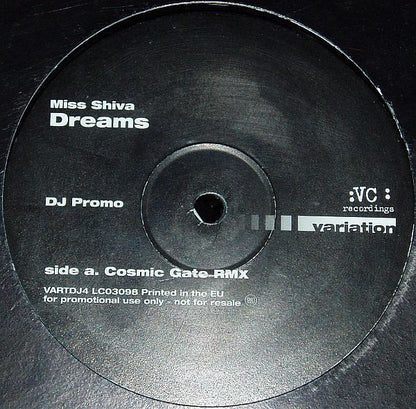 Miss Shiva : Dreams (12", Promo)