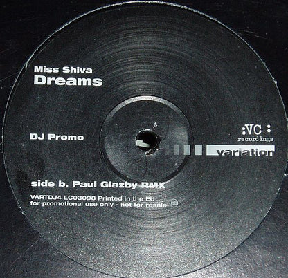 Miss Shiva : Dreams (12", Promo)