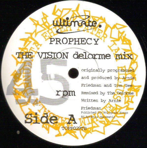 Prophecy (2) Featuring MC Africa True : The Vision (12", Single)