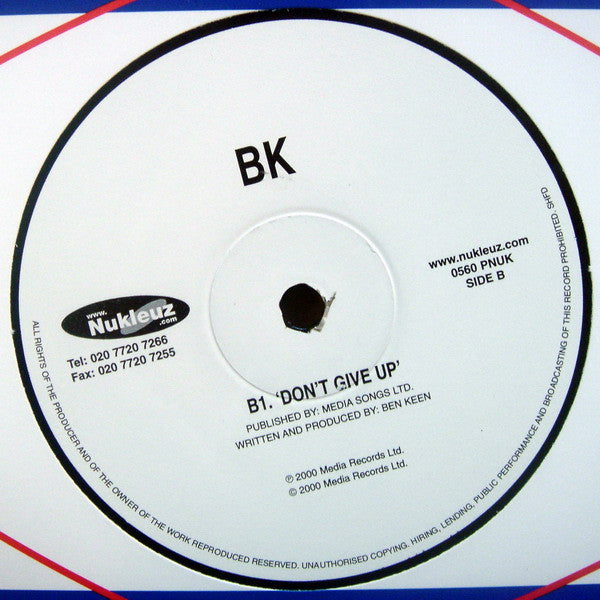 BK : Bad Ass / Don't Give Up (12")