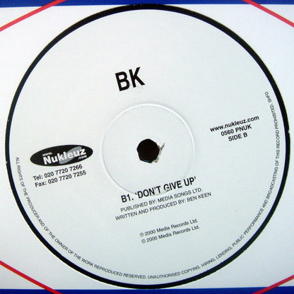 BK : Bad Ass / Don't Give Up (12")