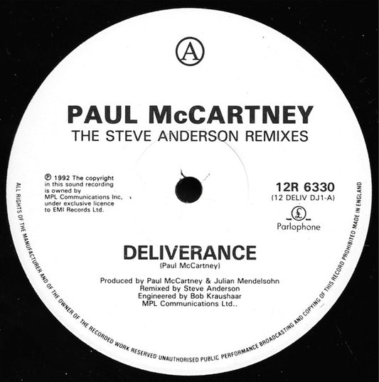 Paul McCartney : Deliverance (The Steve Anderson Mixes) (12")