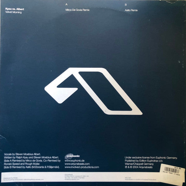 Kyau Vs. Albert* : Velvet Morning (12")