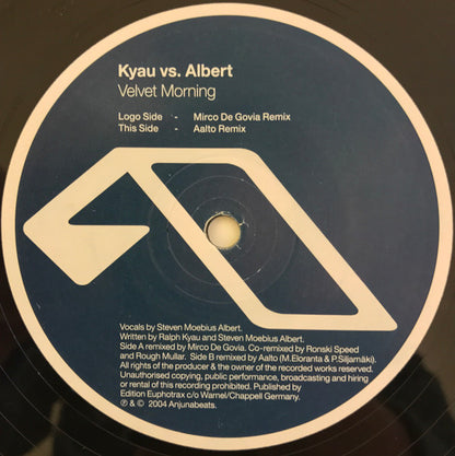 Kyau Vs. Albert* : Velvet Morning (12")