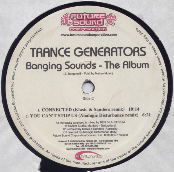 Trance Generators : Banging Sounds: The Album (2x12", Album, Gat)