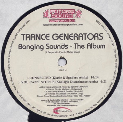 Trance Generators : Banging Sounds: The Album (2x12", Album, Gat)