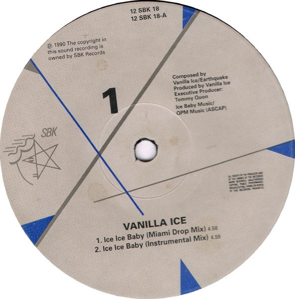 Vanilla Ice : Ice Ice Baby (12")
