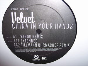 Velvet (3) : China In Your Hands (12", M/Print)