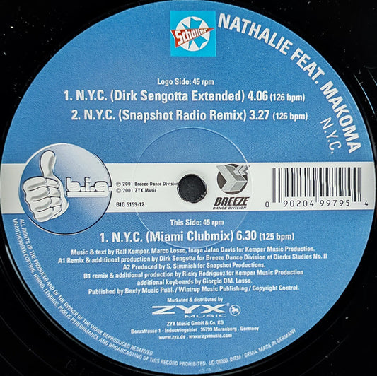 Nathalie Makoma Feat Makoma : N.Y.C. (12")